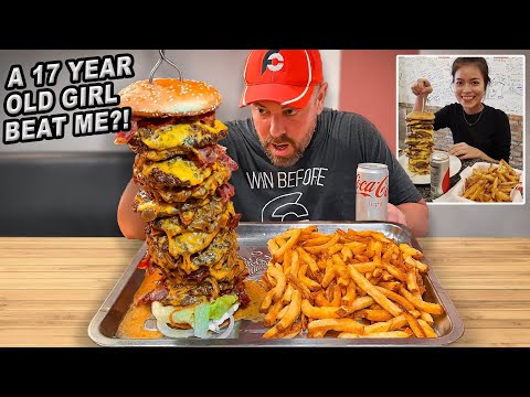 A 17 Year Old Girl Has the Record for Chuck’s Monster Burger Challenge in Ho Chi Minh, Vietnam!!