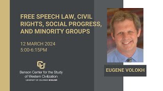 Eugene Volokh | Free Speech Law, Civil Rights, Social Progress, and Minority Groups