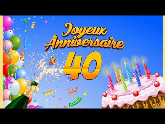 Bougie Anniversaire 40 ans Or