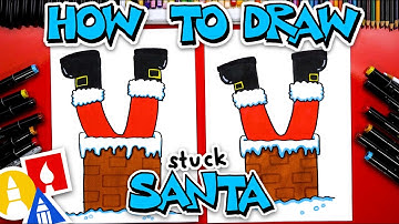 How To Draw Santa Stuck In A Chimney