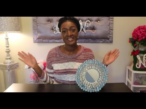 diy-dollar-tree-mirror-gem-plate-stand-|-mable-glass-display-tray-|-living-room-centerpiece