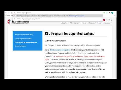 CEU login instructions