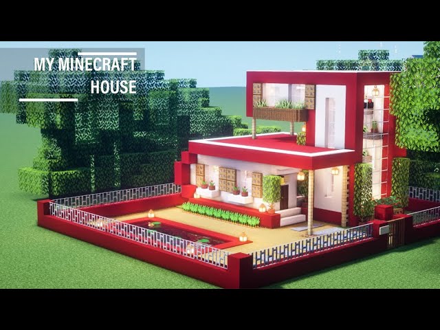 Cute PINK House Tutorial 💎 Casa Rosa Kawaii 💝 Minecraft Interior