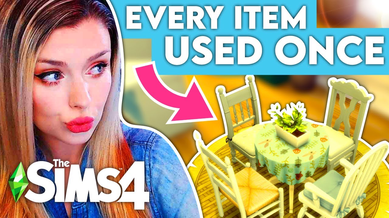 I Can Only Use Each Item Once??? Sims 4 House Building Challenge - YouTube