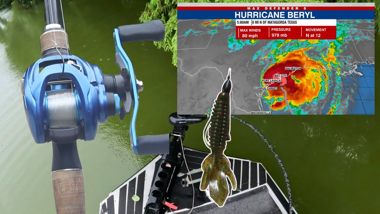 Bass Fishing in Hurricane Rains!