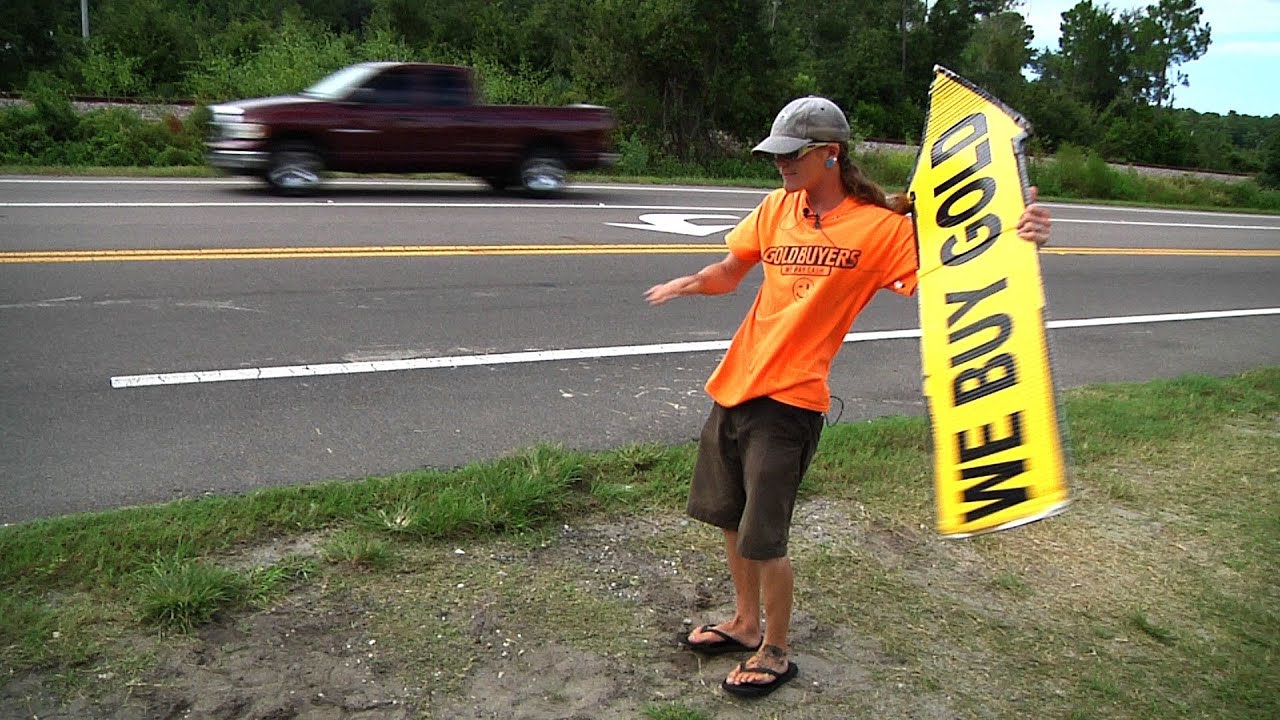 Sign Spinners - Robert Busts a Move! - YouTube