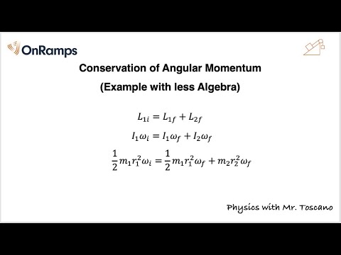 Conservation of Angular Momentum Example (with less Algebra) - YouTube