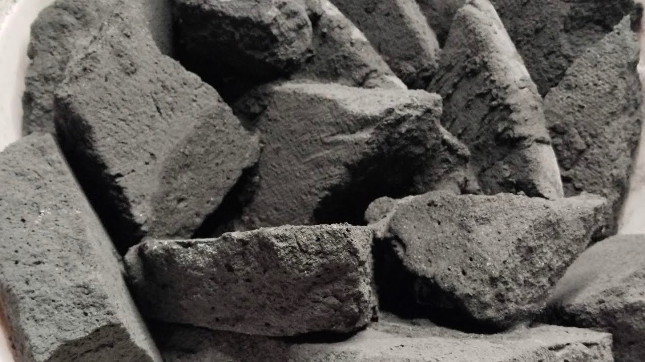 Pure charcoal slab crispy dry tub crumbling 💯🔥🔥 satisfying ASMR video 📸📷.