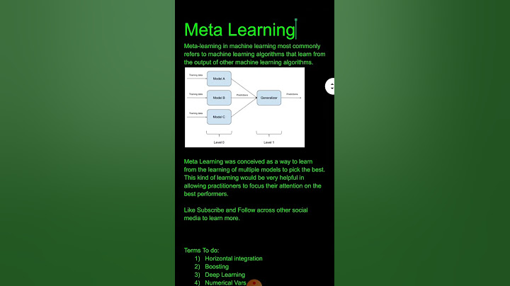Use Data Science to pick the best Machine Learning Model. Meta Learning Introduced. ML Terms