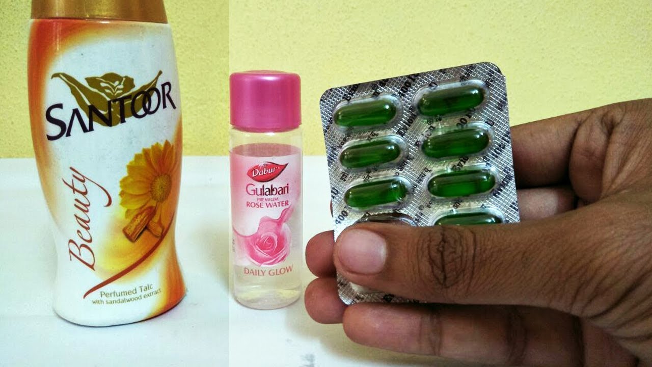 simple tricks & hacks RoseWater SantoorPowder VitaminE Capsule That Will Change Your Completion Forever- Face Beauty Tips