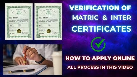 Matric & Intermediate Certificate Verification 2025 | Complete Online Process & Fees