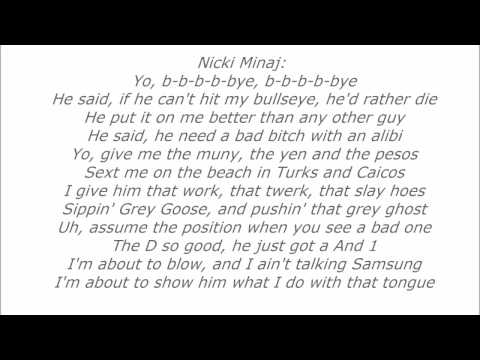 Nick Jonas Ft. Nicki Minaj - Bom Bidi Bom (Lyrics on screen)