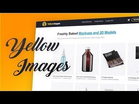 3d Photoshop Mockups For Designers Yellow Images Youtube