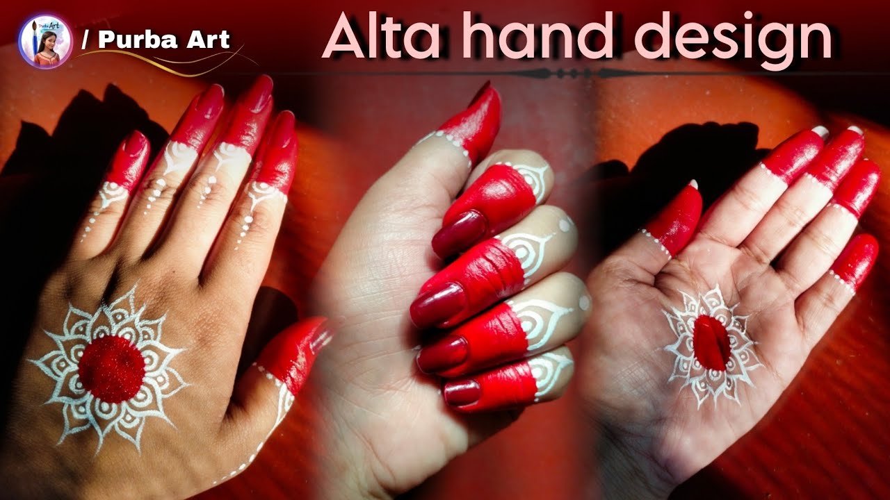 Stylish alta hand design for bridal | Alta hand design | 𝐏𝐔𝐑𝐁𝐀 𝐀𝐑𝐓༊