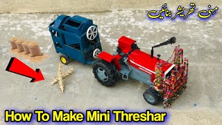 How to make mini Harvester 🚜 mini thrasher kese bnayn