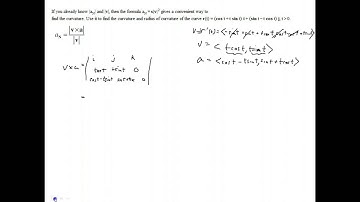 UPenn Math 103 Normal Component of Acceleration and Curvature