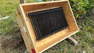 Soldusch - Solar shower from old radiator 