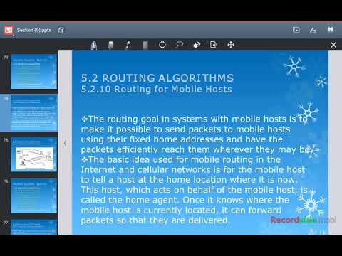 5.2 Routing Algorithms (5.2.10 Routing in Mobile Networks)
