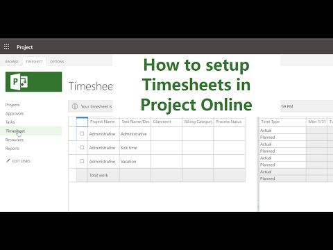 How to Setup Timesheets in Project Online