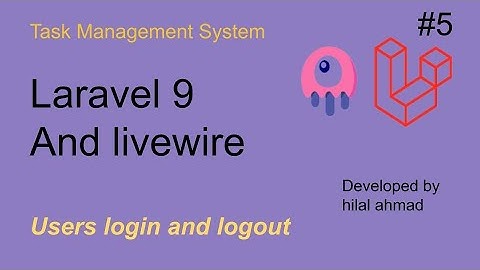 #5 User login and logout | Laravel and livewire