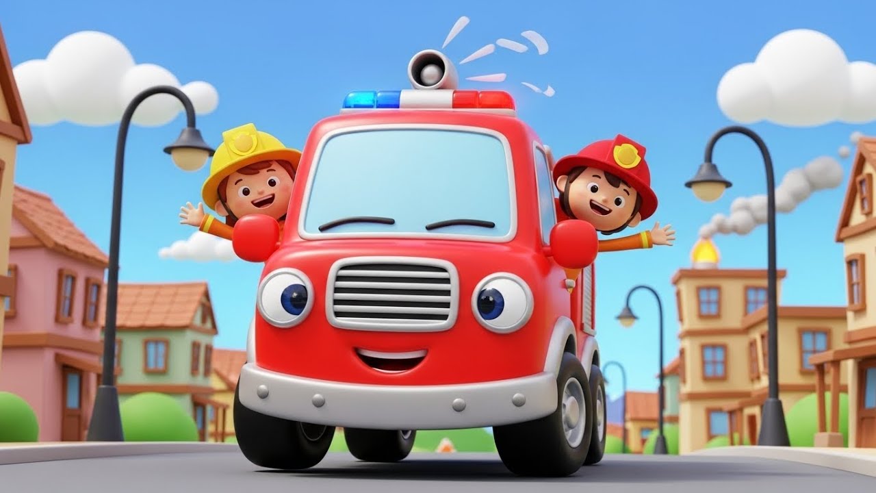Fire Truck Alphabet Rescue Song for Kids | ABC Song, Vehicle Song, Nursery Rhymes & Baby Music 🚒