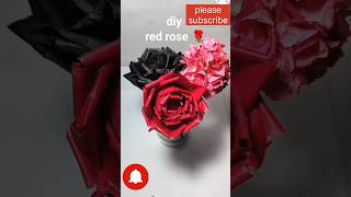 How to Make a Beautiful Red Paper Rose | Easy DIY Craft#DIYRose #PaperFlower#shorts