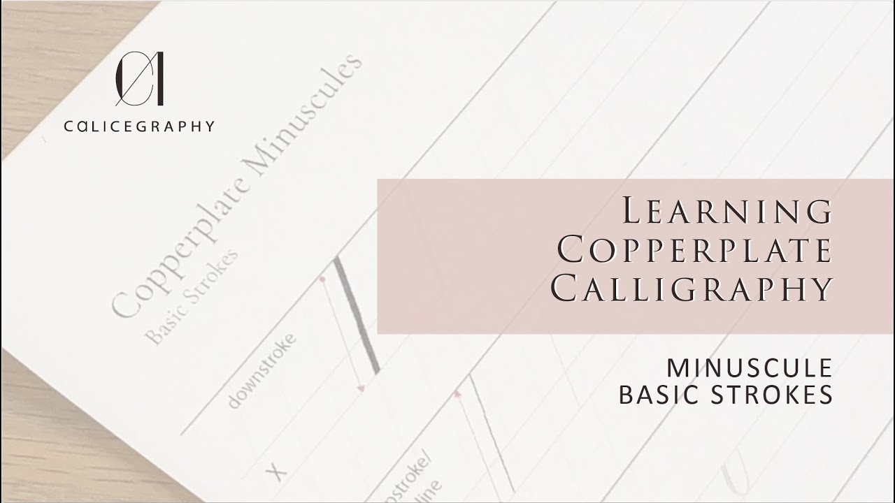 Copperplate Minuscule Basic Strokes - YouTube