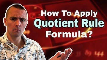 How to use Quotient Rule Formula (Quotient Rule made very easy) | Jake