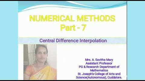 SJCTNC- NUMERICAL METHODS-PART 7- AMTCA302 -UNIT II