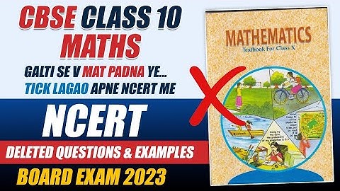 CBSE Reduced Syllabus 2022-23 Class 10 Maths | New Syllabus Class 10 Maths 2023 | CBSE Update