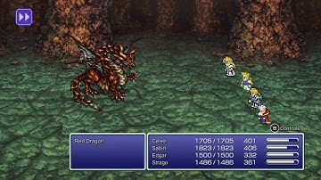 Final Fantasy VI Pixel Remaster #048, Phoenix Cave: Red Dragon; Locke