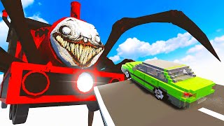 CRASHING Cars Into Choo Choo Charles - Teardown Mods Multiplayer