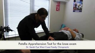 Patella Apprehension Test for cruciate injury of the knee