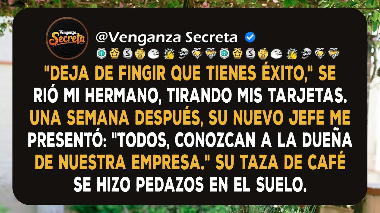 Mi hermano tiró mis tarjetas de presentación, y luego su jefe me llamó 