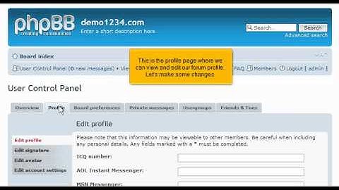 Tutorial: How to edit your profile in phpBB | LayerOnline Web Hosting
