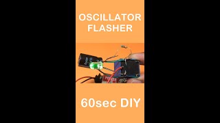 Simple Oscillator | Flasher | Blinking LED #DIY - #Shorts
