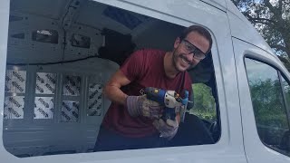 Ford Transit 2015 side window installation