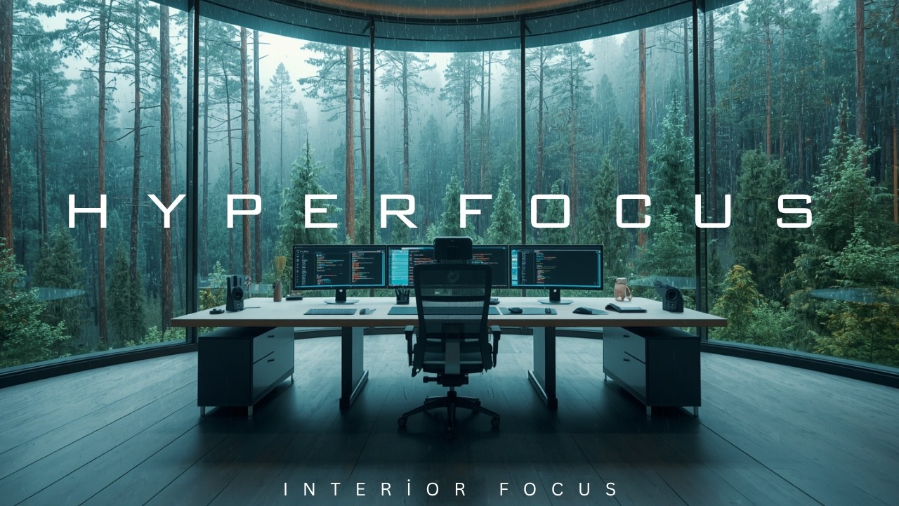 1 Hour Hyperfocus 🌧️ Deep Focus Music for Work & Coding | Interior ...