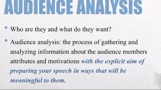 Audience Analysis in Public Speaking