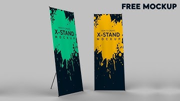 How to Make X-Stand Mock Up Photoshop Tutorial | Download Free Mockup