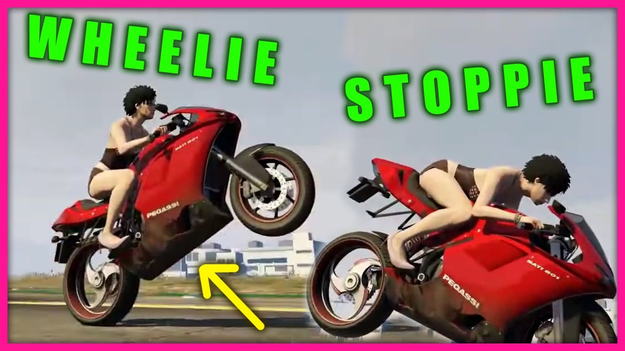 How to do a WHEELIE and a STOPPIE in GTA 5 ONLINE PC YouTube