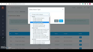 Librarika ILS - Bulk action to update or delete catalog items (media) at Librarika.