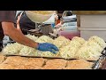 japanese street food - hiroshima style okonomiyaki お好み焼き