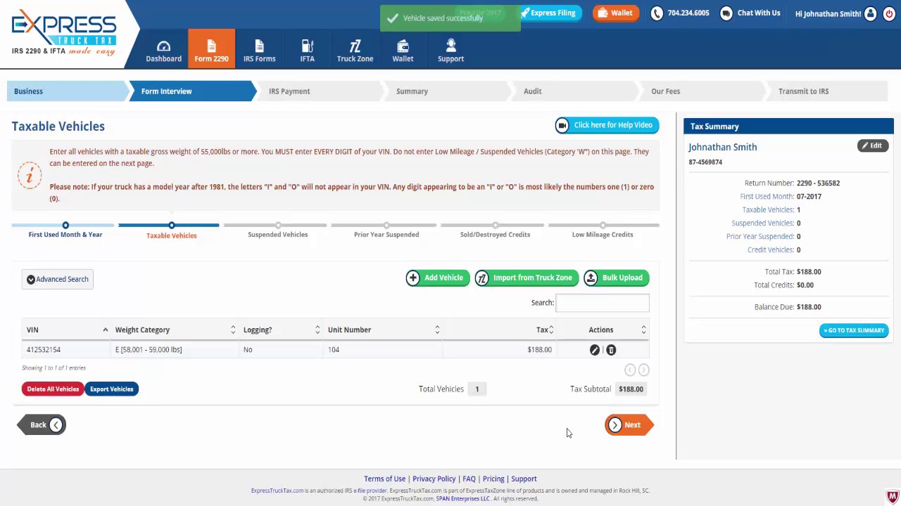 Pre filing Form 2290 With ExpressTruckTax YouTube Pre filing form 2290 with expresstrucktax youtube