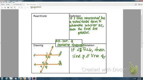 2.5 Parallel Lines Converse Theorems