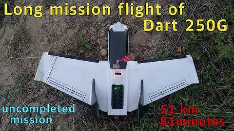 Long autonomous mission flight of Dart 250G : uncompleted, 51km