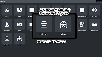 Mozilla Hubs recently added Text and Mirror Elements to Spoke and the work Great