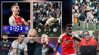 SUPER GAME; REAL MADRID 3 MAN CITY 3, ARSENAL 2 BAYERN 2. THINGS WE LEARNT FROM THE GAME