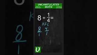 Dividing A Whole Number By A Fraction #shorts
