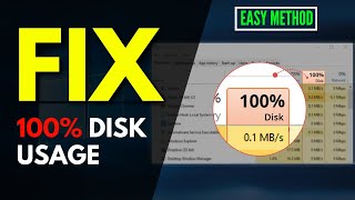 how to fix 100% disk usage in windows 10 || solved 100% disk usage windows 10 fix || easy tutorial